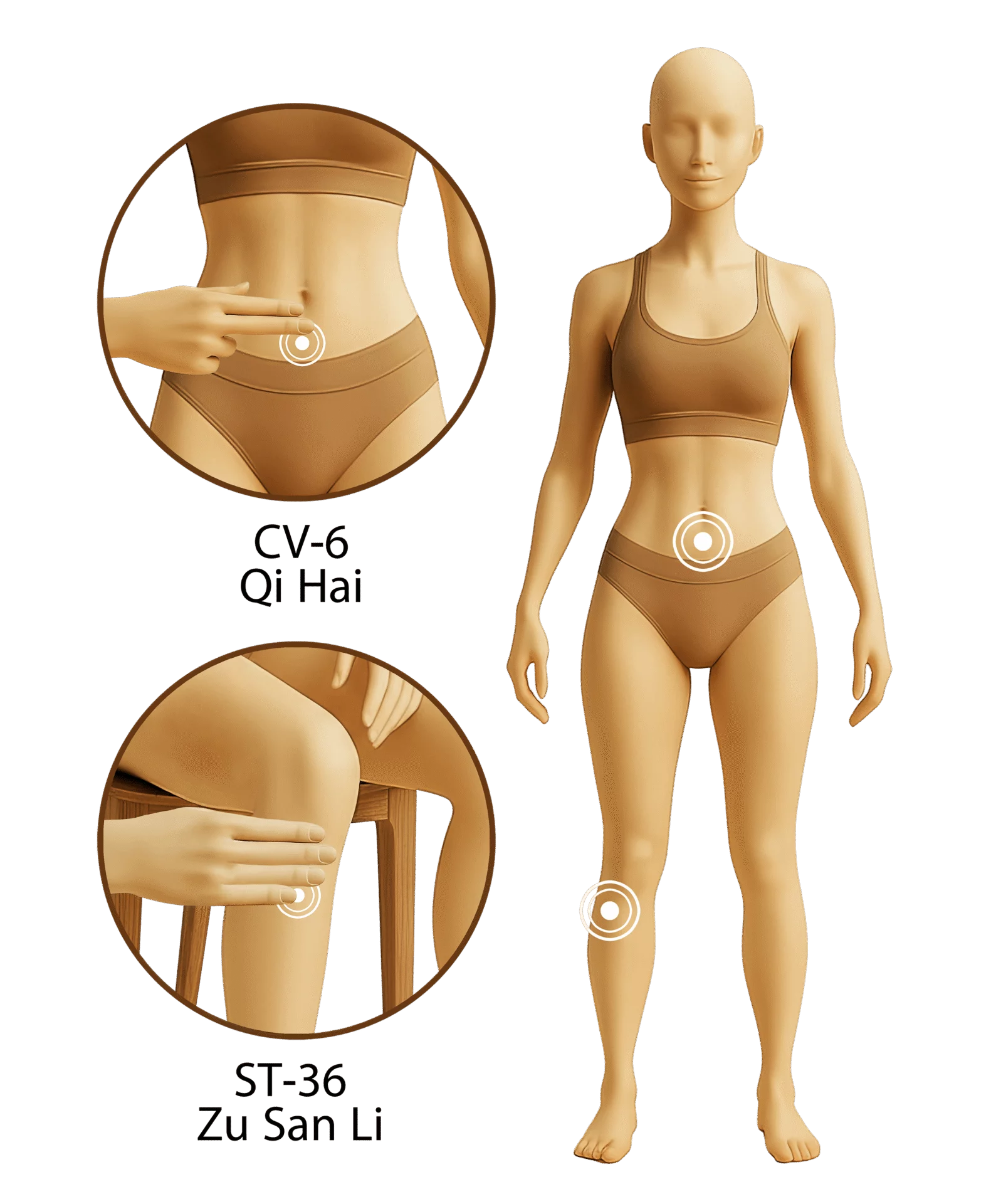 Female┬áMannequin incl. acupoints (vrijstaand met tekst).A