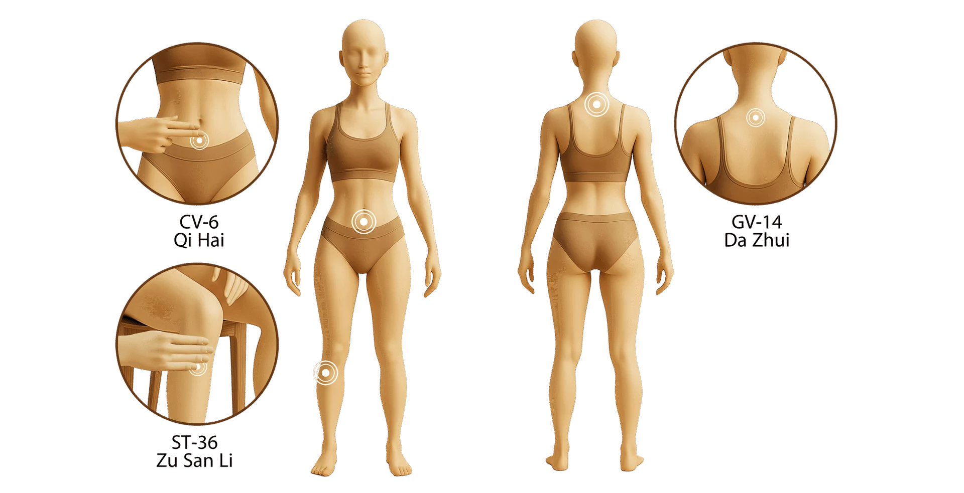 Female┬áMannequin incl. acupoints (vrijstaand met tekst)